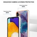 Samsung Galaxy A36 Marmormønster Galvaniseret IMD TPU Cover - Lilla