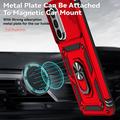 Samsung Galaxy A36 Roterende Ring Hybrid Cover med Kameraskjold - Rød