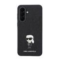 Samsung Galaxy A37 Karl Lagerfeld Fixed Glitter Metal Ikonik Cover - Sort
