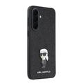 Samsung Galaxy A37 Karl Lagerfeld Fixed Glitter Metal Ikonik Cover - Sort