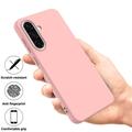 Samsung Galaxy A37 Flydende silikone cover med håndrem - Pink