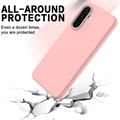 Samsung Galaxy A37 Flydende silikone cover med håndrem - Pink