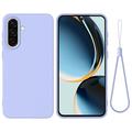 Samsung Galaxy A37 Flydende silikone cover med håndrem - Lilla
