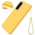Samsung Galaxy A37 Flydende silikone cover med håndrem - gul
