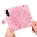 Samsung Galaxy A37 Mandala Series Etui med Pung - Pink