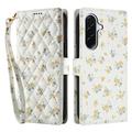 Samsung Galaxy A37 Rhombisk Blomsterpung - gule blomster