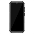 Anti-Slip Samsung Galaxy A41 Hybrid Cover med Stand - Sort