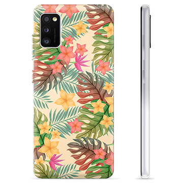 Samsung Galaxy A41 TPU Cover - Lyserøde Blomster