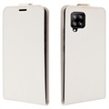 Samsung Galaxy A42 5G Vertikal Flip Taske med Kortholder - Hvid