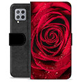 Samsung Galaxy A42 5G Premium Flip Cover med Pung - Rose