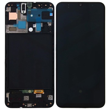 Samsung Galaxy A50 LCD-Skærm GH82-19204A - Sort