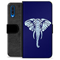 Samsung Galaxy A50 Premium Flip Cover med Pung - Elefant