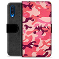 Samsung Galaxy A50 Premium Flip Cover med Pung - Pink Camouflage