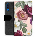Samsung Galaxy A50 Premium Flip Cover med Pung - Romantiske Blomster