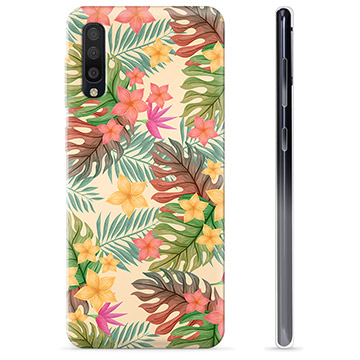 Samsung Galaxy A50 TPU Cover - Lyserøde Blomster