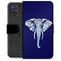Samsung Galaxy A51 Premium Flip Cover med Pung - Elefant