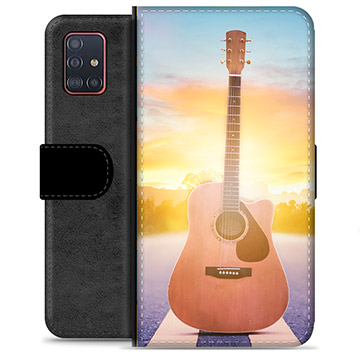 Samsung Galaxy A51 Premium Flip Cover med Pung - Guitar