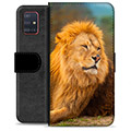 Samsung Galaxy A51 Premium Flip Cover med Pung - Løve