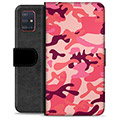Samsung Galaxy A51 Premium Flip Cover med Pung - Pink Camouflage