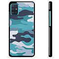 Samsung Galaxy A51 Beskyttende Cover - Blå Camouflage