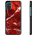 Samsung Galaxy A51 Beskyttende Cover - Rød Marmor