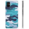 Samsung Galaxy A51 TPU Cover - Blå Camouflage