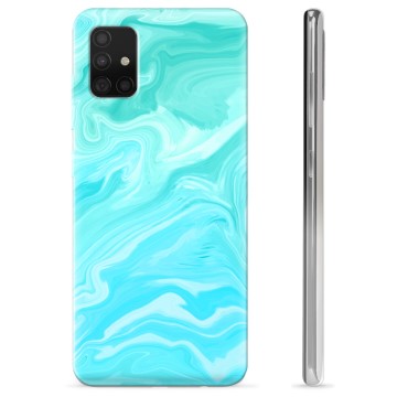 Samsung Galaxy A51 TPU Cover - Blå Marmor