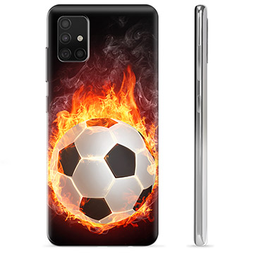 Samsung Galaxy A51 TPU Cover - Fodbold Flamme