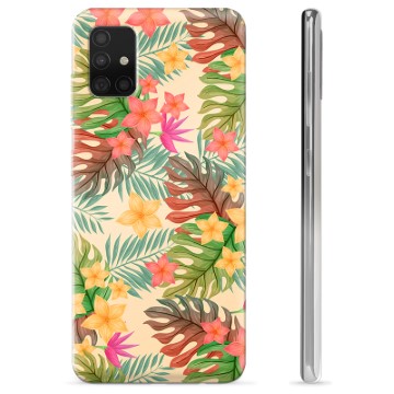 Samsung Galaxy A51 TPU Cover - Lyserøde Blomster