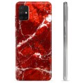 Samsung Galaxy A51 TPU Cover - Rød Marmor