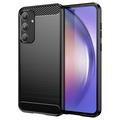 Samsung Galaxy A55 Børstet TPU Cover - Karbonfiber