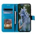 Samsung Galaxy A55 Mandala Series Etui med Pung - Blå