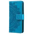 Samsung Galaxy A55 Mandala Series Etui med Pung - Blå