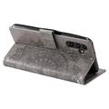 Samsung Galaxy A55 Mandala Series Etui med Pung - Grå