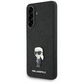 Samsung Galaxy A56 Karl Lagerfeld Fixed Glitter Metal Ikonik Cover - Sort