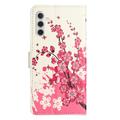 Samsung Galaxy A56 Style Series Pung Taske - Pink Blomster