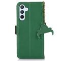 Samsung Galaxy A56 Læderpung med RFID - Grøn