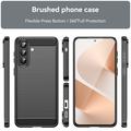 Samsung Galaxy A57 Børstet TPU Cover - Karbonfiber