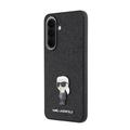 Samsung Galaxy A57 Karl Lagerfeld Fixed Glitter Metal Ikonik Cover - Sort