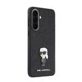 Samsung Galaxy A57 Karl Lagerfeld Fixed Glitter Metal Ikonik Cover - Sort