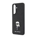 Samsung Galaxy A57 Karl Lagerfeld Fixed Glitter Metal Ikonik Cover - Sort