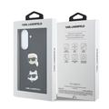 Samsung Galaxy A57 Karl Lagerfeld Metal Karl and Choupette Liquid Silikone Cover - sort