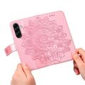 Samsung Galaxy A57 Mandala Series Etui med Pung - Pink