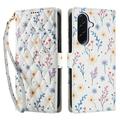 Samsung Galaxy A57 Rhombisk Blomsterpung