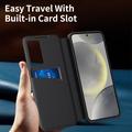 Samsung Galaxy A57 Smart Clear View Flip etui med kortplads - Sort
