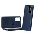 Samsung Galaxy A57 Smart Clear View Flip etui med kortplads - Safir