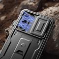 Samsung Galaxy A57 Tech-Protect Kevlar Cam+ 2-sæt cover - skærmbeskytter, kamerabeskytter, stativ - sort