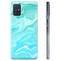 Samsung Galaxy A71 TPU Cover - Blå Marmor