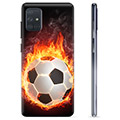 Samsung Galaxy A71 TPU Cover - Fodbold Flamme