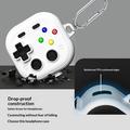 Samsung Galaxy Buds 4/4 Pro-etui i gaming-controller-stil med karabinhage og rengøringsværktøj - hvid